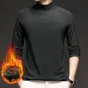 Mens Sweaters Underwear Winter Longsleeved Thermal Plus Velvet Padded Tshirt Round Neck Slim 221130