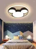 Ceiling Lights Modern Cartoon Led Light Fixtures Black Lamps For Living Children's Room Bedroom Dimmable Plafondlamp