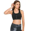 L165 Zip omhoog beha High Support Yoga Bras Fashion Tank Tops Ademend voorzip Bra Lady Underwear Sports Vest met verwijderbare bekers