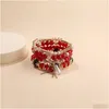 P￤rlstav bohemiska modesmycken colorf str￤ngar p￤rlstav armband handgjorda mti lager glasp￤rlor charms kedja armband 4 st/set drop de dhjs3