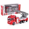 Diecast Model Car Truck Firetruck Juguetes Fireman Sam Fire Truckengine Vehicle Car Music Light Educational Boy Kids Toys Drop 221129