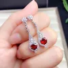 Dangle Earrings KJJEAXCMY Fine Jewelry 925 Sterling Silver Natural Garnet Girl Classic Earring Eardrop Support Test Chinese Style