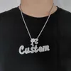 Topbling Custom Charm Name Letter Pendant Necklace 18k Real Gold Plated for Women Girl Gift