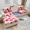 Housses de chaise dessin animé rose canapé siège housse de coussin pour salon crème glacée imprimé Stretch protecteur