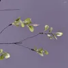 装飾的な花MBF 57cm人工葉枝の絹のユーカリの葉のためのウェディングショップオフィスの家の装飾花のアクセサリーシミュレーション