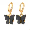 Dangle Chandelier Fashion Women Small Butterfly Dangle Earrings Animal Sweet Colorf Acrylic Earring Statement Girls Party Jewelry Dhue9