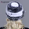 BeanieSkull Caps Winter Kaninchenfell für Frauen Floral Natural Rex Hüte Elastische Mützen Warme Mode Damen Schneehut LQ11205 221129