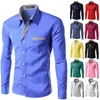 Men's Casual Shirts Fashion Camisa Masculina Long Sleeve Men Slim fit Design Formal Brand Male Dress Size M-4XL 221130
