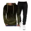 Mens Tracksuits Set Hoodie Set Men Tracksuit Sportswear Hoodiessweatpant 2 Pieces Autumn Winter Man Warm Clothing Pullover Sweatshirts 221130