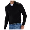 Heren truien pullover mannen halve zip fleece winter jas vaste lange mouw coltrui turtleneck shirts comfortabele kleding herfst dik warm gebreide 221130