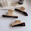 Pinces à cheveux en acrylique blanc café pour femmes, grande griffe coréenne pour filles, couvre-chef, Barrette, accessoires pour cheveux