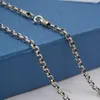 Hängen Pure 925 Sterling Silver Necklace 3mm Rolo Link Chain 18 "L