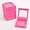 False Eyelashes 20/Pack Lash Box 포장 속눈썹 상자 사용자 정의 로고 도매 가짜 cils 3D 밍크 스트립 벌크 스퀘어 자기 빈 케이스