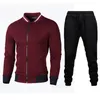 Herrsp￥rar f￶r m￤n Sportkl￤der 2 -stycken Set Zipper Jacket Pants Spring Autumn Fashion Streetwear Hip Hop Casual Sports Male Tracksude 220930