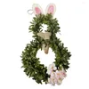 Decorative Flowers Rings Spring Season Front Door Decoration Artificial Flower Polyfoam Light Effect -shaped Easter Wreath