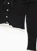 Femmes Vestes INSRPLS Femmes Mode Avant Noeud Papillon Semi-transparent Tricot Cardigan Pull Vintage Col En V À Manches Longues Vêtements De Dessus Pour Femmes Chic Hauts 220930