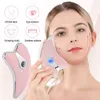 Guasha schrapen gezichtsmassager LED -licht microcurrent huid verjonging lichaamsmassage machine gezicht tillen slank 220516