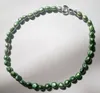 Choker 9x10mm Green Baroque Real Pearl Necklace Heart Clasp Natural Freshwater Women Jewelry 17'' 43cm