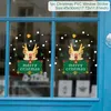Décorations de Noël autocollants de fenêtre joyeux pour la maison père noël 2022 ornement Navidad cadeaux de noël année