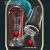 Sex Toy Massager artificial Cunt Cup Vacuum Sucking with Vibrating Ball Blowjob Transparent Rubber Vagina Toys for Men Penis Stimulator