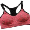 Ioga roupa de ioga feminina feminina sutiã fitness top -forma resistente à seca rápida ginástica push de roupas íntimas ajustáveis