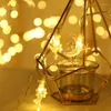 Strängar batteridrivna LED -lampor stjärnor månsträng för julbröllop dekoration fjärils fairy sovrum dekor