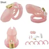 Sex Toy Massager Silikon Male Penis Chastity Belt Cage Lock Flirting Toys For Man SM Prop Lätt hypoallergen och hållbar