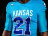 Maillot de football universitaire Kansas Jayhawks Jalon Daniels Devin Neal Daniel Hishaw Jr Dylan McDuffie Lawrence Arnold Luke Grimm Quentin Skinner Austin Booker Miller 4X