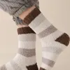 Men's Socks Winter Casual Comfortable Thick Plush Original Middle Tube Man Cotton Hosiery Coral Fleece