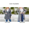 Bovenkleding plus size vrouwen casual herfst winter met lange mouwen vaste middelste mid-lengte jas jas booggordel kleur shirt