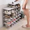 Étagère à chaussures en plastique pour rangement de vêtements, porte Simple, étroite et petite économie domestique, armoire à Six couches anti-poussière, peu encombrante