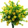 Dekorativa blommor Simulering Flower Faux Plast Greenery Plants for Home Office Verandah Wedding Decoration Artificial 6 Style