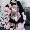 新しい長袖アニメカワイイフーディ服春秋のヒップホップ日本の女性ルーズrajuku女性スウェットシャツEガール