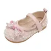 Flache Schuhe Bling Strass Kristall Kinder Prinzessin Performance Für Hochzeit Party Kleine Mädchen Leder Schwarz Beige