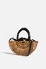 Duffel Bags Fashion Bamboo flätad väska axel messenger rattan vävd handväska utomhus strand för kvinnor tygkollokation tillbehör