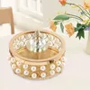 Jewelry Pouches Crystal Pearls Box Treasure Keepsake For Wedding Dresser Desktop