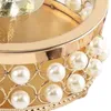 Jewelry Pouches Crystal Pearls Box Treasure Keepsake For Wedding Dresser Desktop