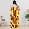 Plus Size Dresses Women Elegant 5xl Tie Dye Sleeveless Chubby Ruffle 2022 Summer Party Gowns Lady Fashion Robe Wholesale