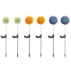 2pcs светодиодные солнечные одуванчики цветка цветочного мяча Ламка лампа