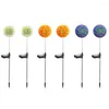 2 stks LED Solar Light Dandelion Flower Ball Lawn Stake Lamp Garden Art Decoratie voor Holiday Wedding Fairy