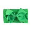 Akcesoria do włosów 1PCS 5 '' butikowy Grosgrain Ribbon Bows Turban Hairbands Miękkie nylonowe opaski na głowę elastyczne nakrycia głowy dla dzieci