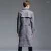 Men039S Trench Coats Winter Coat Male Long Casual Double Breasted Epaulet Imitatedeersskin Fashion High Quality Plus Isze S6XL7621949