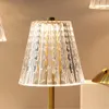 Bordslampor nordiska kristall laddningsbara lampor led stång touch dimbar gyllene skrivbord vardagsrum sovrum el sängen