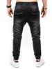 Men's Jeans Nice Spring Autumn Men's Hip Hop Wash Casual Sports Pants Beam Feet Dark Blue