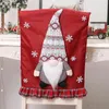 Chair Covers Christmas Back Cover Cartoon Dinner Table Comfortable Durable Anti-Wrinkle Reusable For Holiday Festival Party