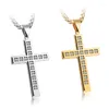 Pendant Necklaces Korean Version Of Domineering Personality Hipster Retro Cross Necklace Fashion Titanium Steel With Accessories
