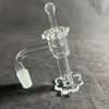 Nieuwe Lotus Blender Quartz Banger Kit met Carb Cap Roken 10mm 14mm Mannelijke Cycloon Spinning Etch Terp slurper Nagels