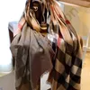 2022 Inverno Sciarpa per Le Donne di Seta Cashmere Maglia Plaid B Sciarpe Avvolge Collo Foulard Femme Caldo Pashmina Foulard Bandana