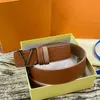 Ceinture en cuir véritable pour hommes Ceintures pour femme en peau de vache 3,8 cm Ceinture réversible comprenant et boîte