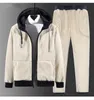 Męskie dresy męskie Winte Warm Men Tracksuit Sets Velvet grube męskie spodnie z kapturem 2 -cece polar Casual Men Clothing Oversize 6xl 220930